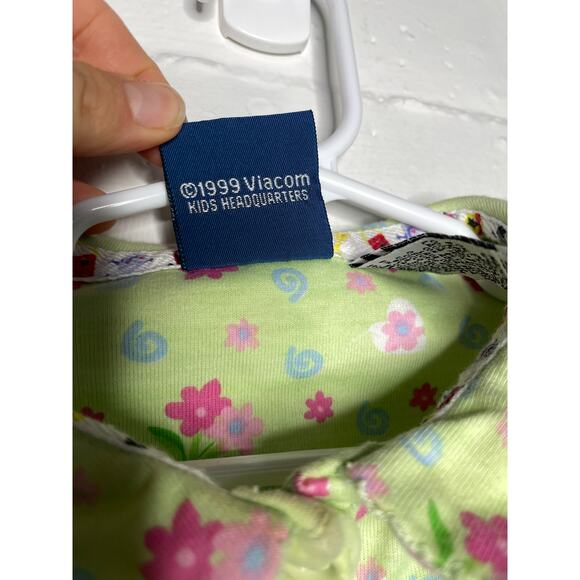 Vintage Blues Clues Girls Dress Tunic Green Floral Size 3T - Picture 7 of 10